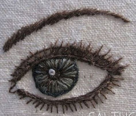 ​Идеи вышивки реалистичных глаз