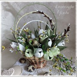 Корзина из конфет "Вербное воскресенье"