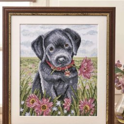 ​Вышиваем очаровательного щенка