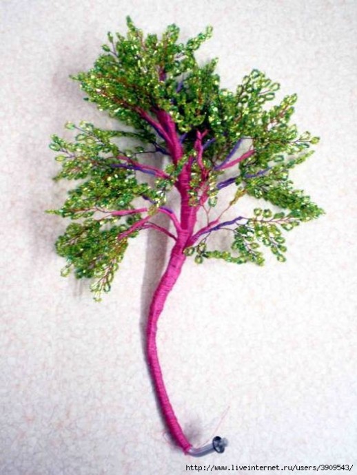 Берёза из бисера