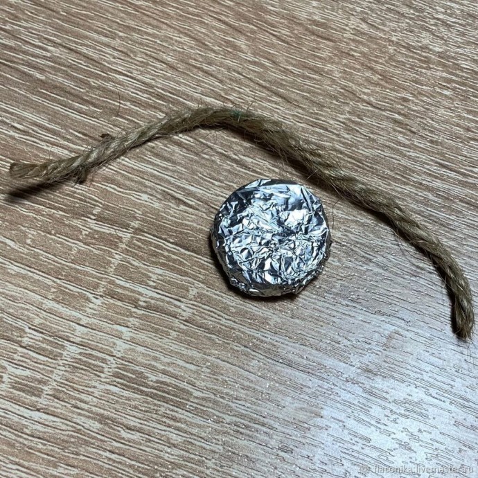 Масляная свеча с декором