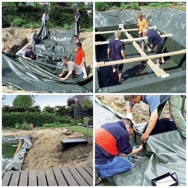 Создание пруда-бассейна на загородном участке Создание пруда-бассейна на загородном участке