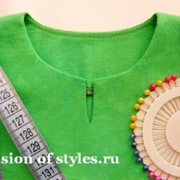 Обработка горловины с разрезом обтачкой