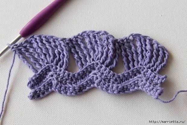 ​Очень интересный узор крючком