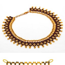 Оригинальные колье из бисера со схемами