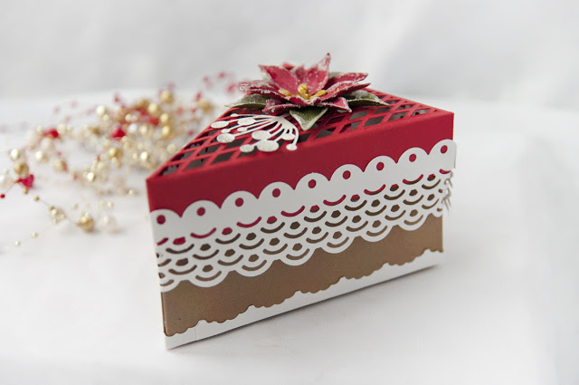 Подарочные коробочки в виде кусочка торта: схема