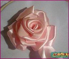 Вышиваем восхитительную розу лентами