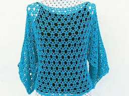 Ажурный узор-сетка крючком