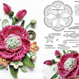 ​Чудесные цветочки крючком