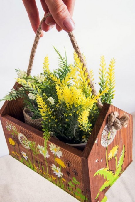 ​Ящик для цветов "Одуванчики и ромашки"