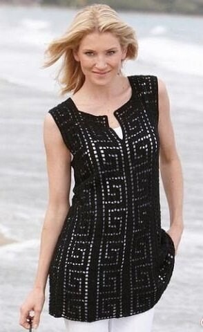 Греческий узор крючком