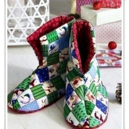 Стёганые домашние сапожки