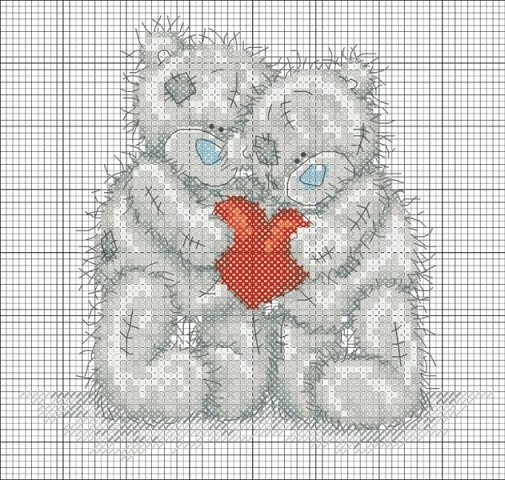 Схемы для вышивки "Мишки Тедди"