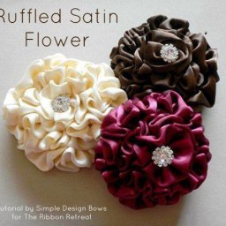 Шикарный цветок из ленты