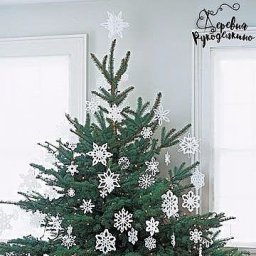 Вязанные снежинки