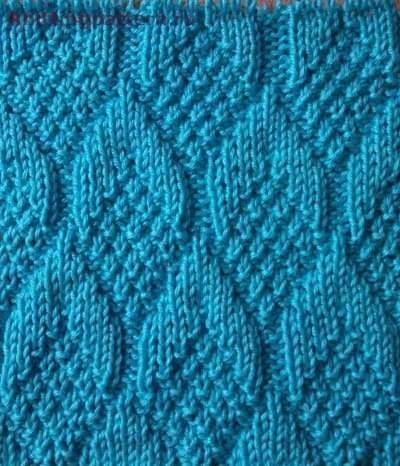 Замечательный узор из лицевых и изнаночных петель