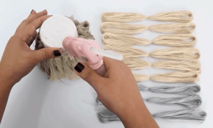 ​Гламурные щенки из ниток