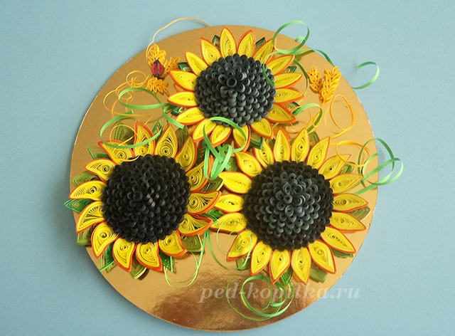 Квиллинг подсолнухи: мастер-класс