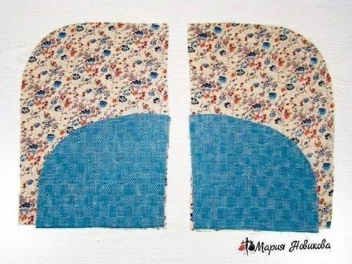 Боковой карман с обтачкой и отрезным бочком Боковой карман с обтачкой и отрезным бочком