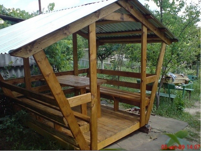 Беседка с расширением к верху своими руками