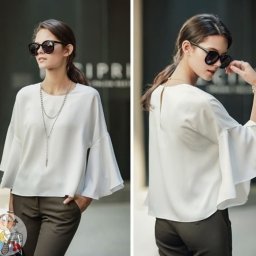 Блузка с воланами на рукавах