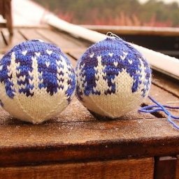 Схемы для вязания новогодних шаров