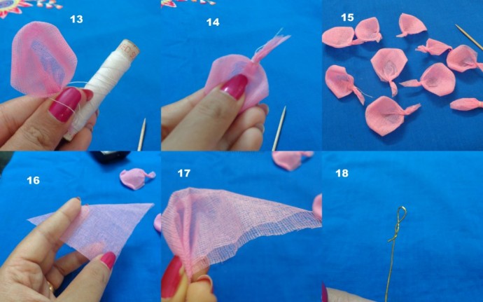 Роза из органзы Роза из органзы