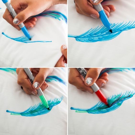 Варианты летней росписи одежды: мастер-класс