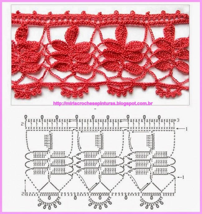 ​Изысканно красивая кайма крючком