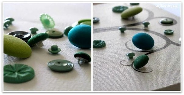 Изысканное панно "Дерево с пуговицами"