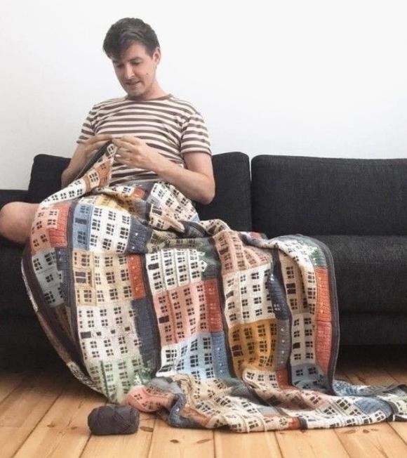 Хорошая идея вязаного пледика или подушки