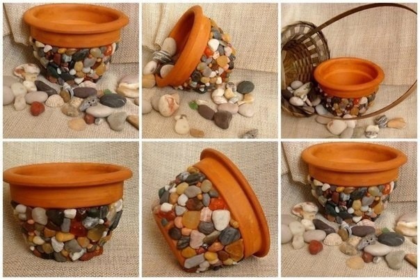 Декорируем цветочный горшок