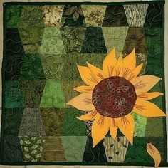 Лоскутные покрывала с яркими подсолнухами