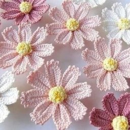 Милые цветы крючком
