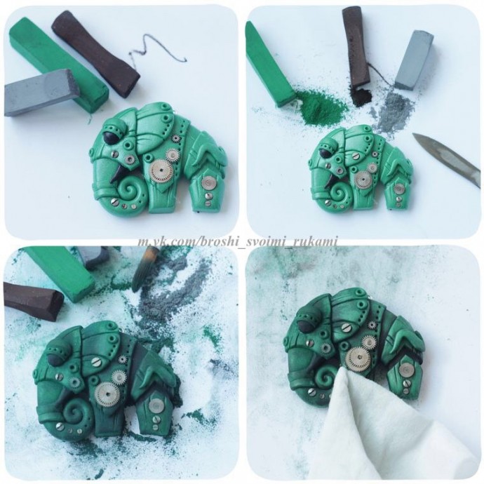 Необычный слон в стиле биомеханика