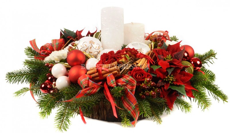 Новогодние композиции со свечами