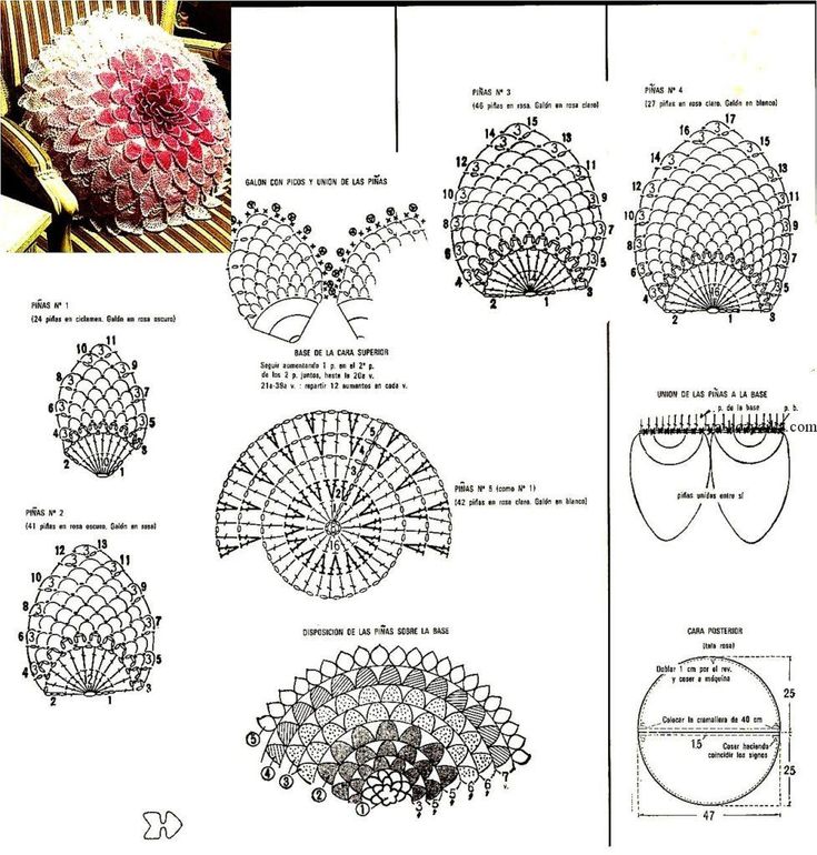 Подушки с вязаными чехлами