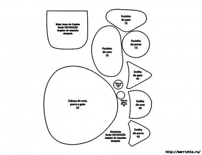 Подушки в виде звериных мордочек