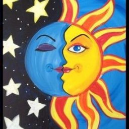 ​Рисуем соединение Солнца и Луны