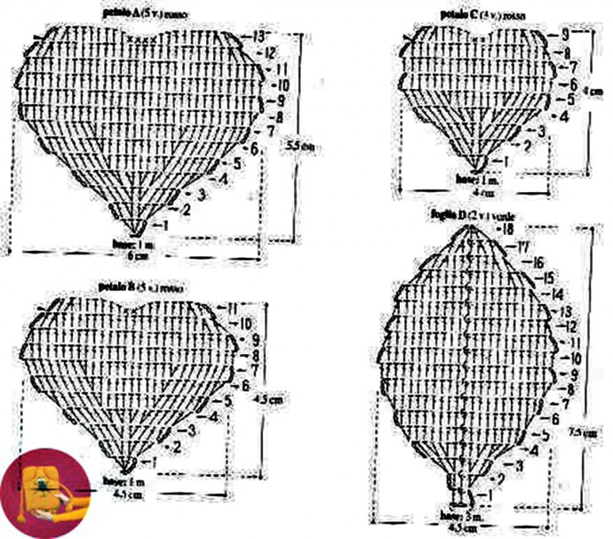 Вязаные цветы