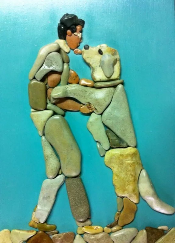 Картины: люди из камней Картины: люди из камней