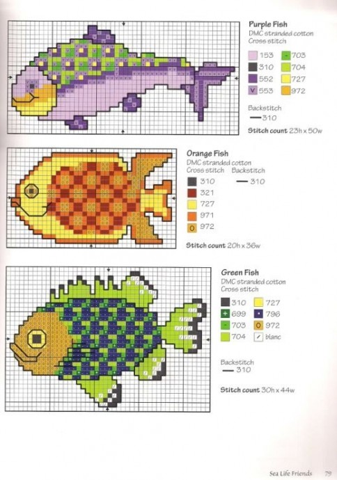 ​Вышиваем рыбок