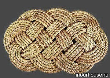 Плетём оригинальные коврики из шнура: мастер-класс