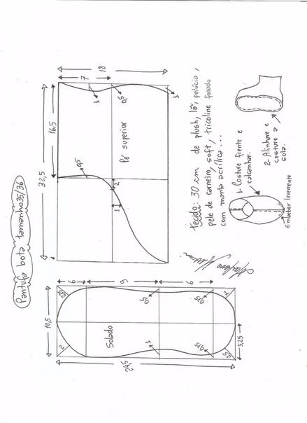 Домашние меховые сапожки