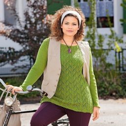 Зеленый ажурный джемпер