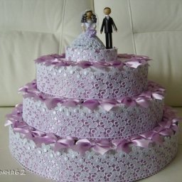 Торт из бонбоньерок на свадьбу для гостей