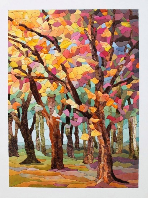 ​Осенний лес в технике кинусайга