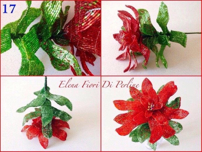 Рождественская звезда из бисера