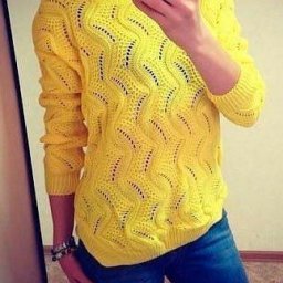 ​Солнечная кофточка с интересным узором