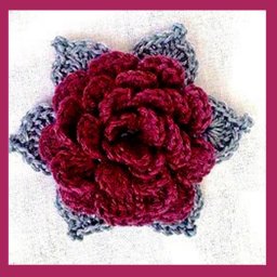 ​Вязаный цветочек